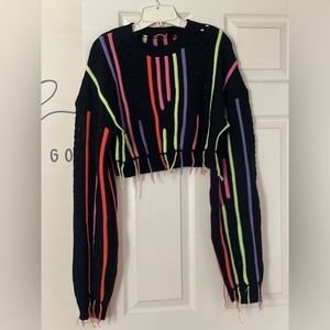 Broad Band Cropped Sweater